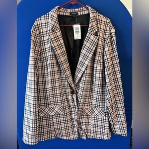 Torrid Multi-Color, Plaid Blazer. Double knit